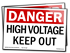 S-229 Danger. High Voltage. Keep Out. (10x7) Vinyl